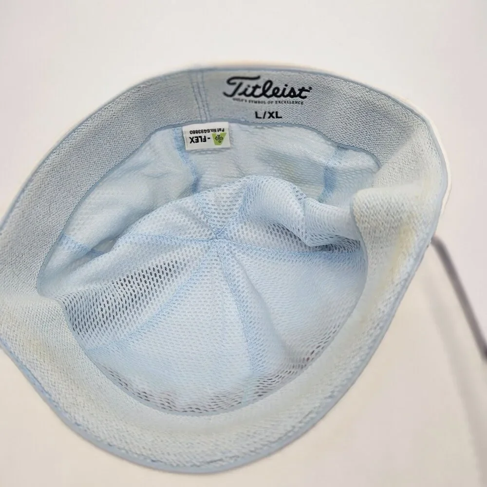 Titleist Golf Hat Cap Fitted White Pro V1 Golf USA American Flag Patriotic L/XL
